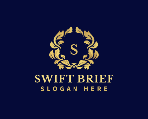 Luxury Wreath Hotel logo design