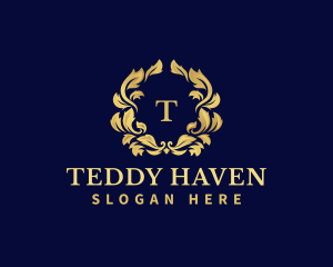 Luxury Wreath Hotel logo design