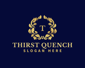 Luxury Wreath Hotel logo design