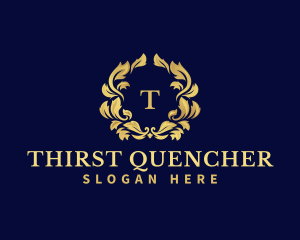 Luxury Wreath Hotel logo design