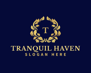 Luxury Wreath Hotel logo design