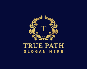 Luxury Wreath Hotel logo design