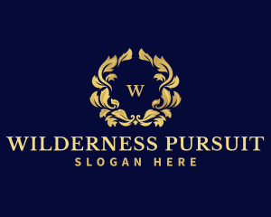 Luxury Wreath Hotel logo design