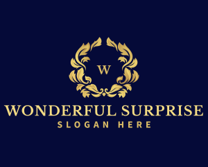 Luxury Wreath Hotel logo design