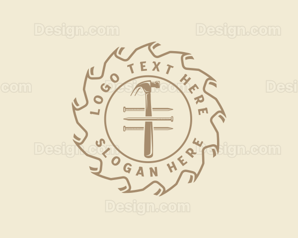 Lumberjack Carpentry Tools Logo