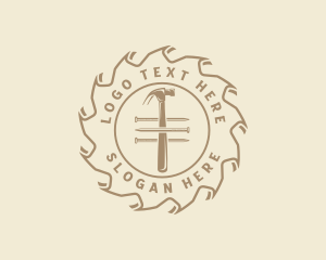 Lumberjack Carpentry Tools Logo