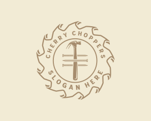 Lumberjack Carpentry Tools logo design