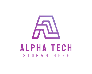 Maze Tech Letter A logo design