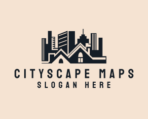 Apartment House Cityscape logo design