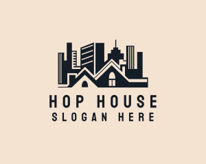 Apartment House Cityscape logo design