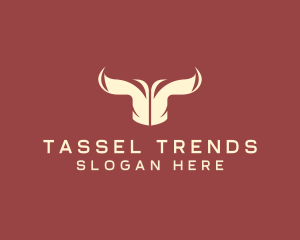 Bison Horns Letter T logo design