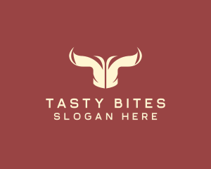 Bison Horns Letter T logo design