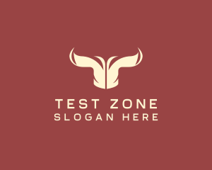 Bison Horns Letter T logo design