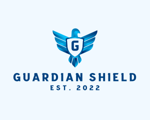 Falcon Wings Shield Aviation  logo design