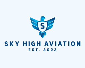 Falcon Wings Shield Aviation  logo