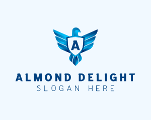 Falcon Wings Shield Aviation  logo design