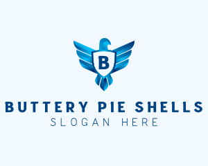 Falcon Wings Shield Aviation  logo design