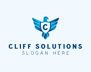 Falcon Wings Shield Aviation  logo design