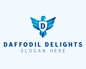 Falcon Wings Shield Aviation  logo design