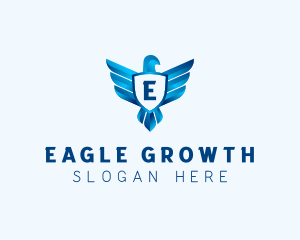 Falcon Wings Shield Aviation  logo design