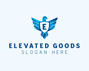 Falcon Wings Shield Aviation  logo design