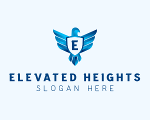 Falcon Wings Shield Aviation  logo design