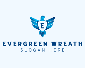 Falcon Wings Shield Aviation  logo design