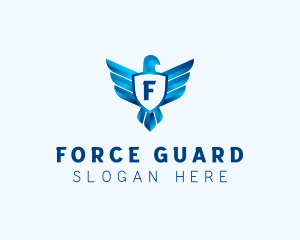 Falcon Wings Shield Aviation  logo design