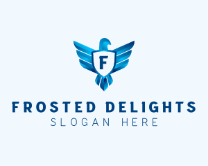 Falcon Wings Shield Aviation  logo design