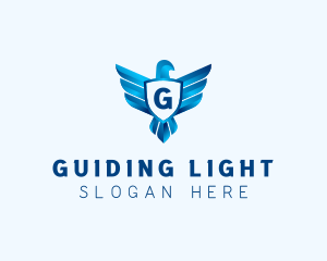 Falcon Wings Shield Aviation  logo design