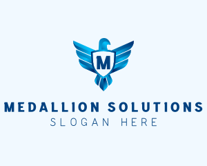 Falcon Wings Shield Aviation  logo design