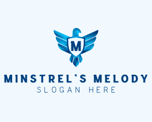 Falcon Wings Shield Aviation  logo design