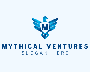 Falcon Wings Shield Aviation  logo design