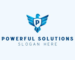 Falcon Wings Shield Aviation  logo design