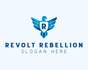 Falcon Wings Shield Aviation  logo design