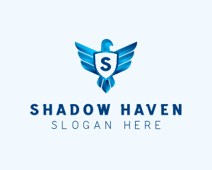 Falcon Wings Shield Aviation  logo design