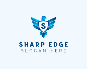 Falcon Wings Shield Aviation  logo design