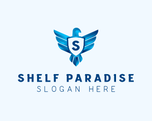 Falcon Wings Shield Aviation  logo design