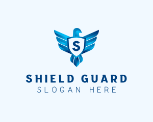 Falcon Wings Shield Aviation  logo design