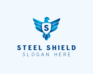 Falcon Wings Shield Aviation  logo design