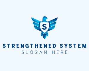 Falcon Wings Shield Aviation  logo design