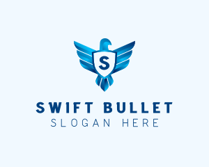 Falcon Wings Shield Aviation  logo design