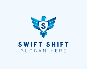 Falcon Wings Shield Aviation  logo design