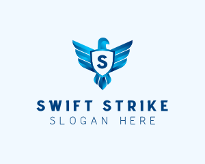 Falcon Wings Shield Aviation  logo design