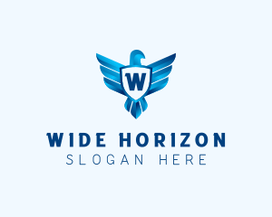 Falcon Wings Shield Aviation  logo design