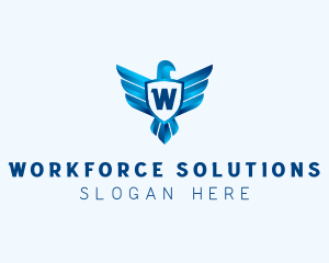 Falcon Wings Shield Aviation  logo design