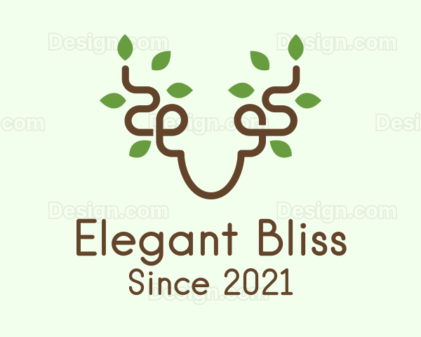 Minimalist Natural Deer Logo