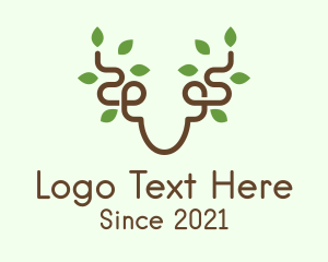 Minimalist Natural Deer logo