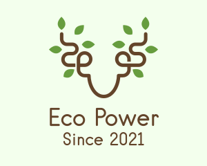 Minimalist Natural Deer logo design