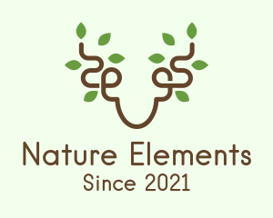 Minimalist Natural Deer logo design